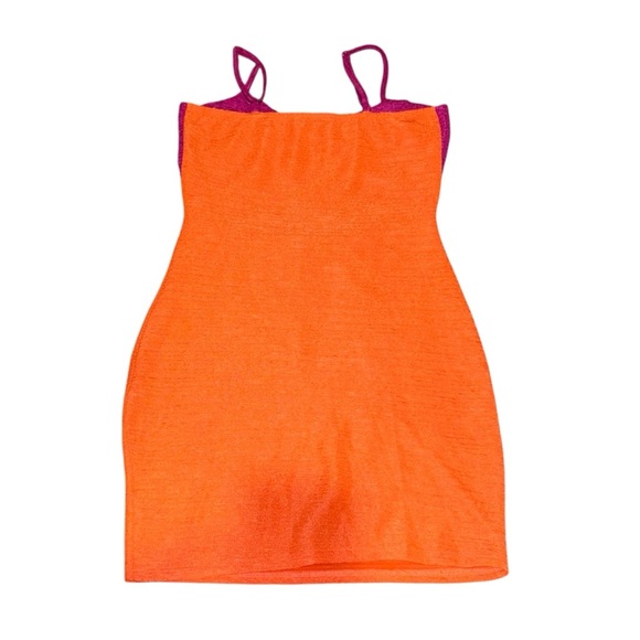 SHEIN Prive Two Tone Twist Front Cut Out Cami Sweater Dress Size Medium - Picture 3 of 8